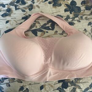 Lululemon Pink Sports Bra with Full Coverage and Smooth Finish